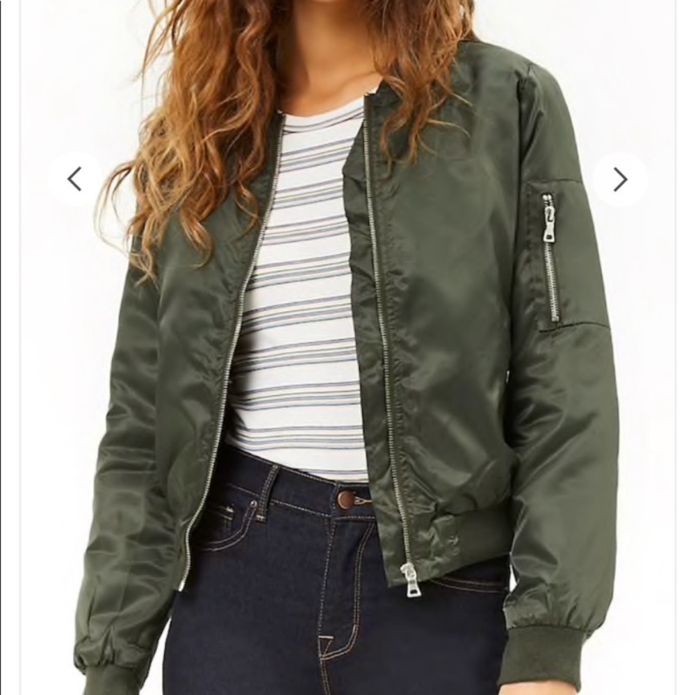 Green bomber jacket